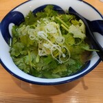 麺屋 かわはら - 塩ラーメン+パクチー