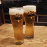 牛たん炭焼 利久 - ビール