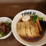 Ramen Tomeji - 溜まり醤油鶏そば＋本日のミニ丼