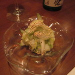 旬鮮炭火焼 獺祭 - セロリの浅漬け