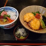 長生庵 - 鱧天梅おろしそば、海鮮丼