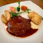 レストランカヤ - ハンバーグ　カニクリームコロッケ