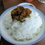 純とんこつ無双 - 辛子高菜を御飯にオン