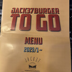 Jack37Burger - メニュー表紙