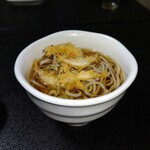 宮島温泉 滝の荘 - 白エビの天麩羅と冷たいお蕎麦!出汁はちょい濃い目