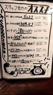 居酒屋 黒電話 - フードメニュー1