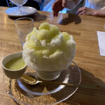 蔵cafe 氷菓ふわり - メロンandミルク(なかにはごろごろメロン！)