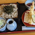 Osoba Takasagoya - 天ざる蕎麦¥1260