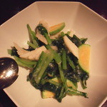 銀座アスター - 夏野菜の塩炒め（黄色いのはズッキーニ、白いのはマコモダケ？）