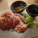 立呑みビストロ やまもと - 鶏肝&ハートのお造り♪