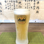 慶 - 生ビールはアサヒのスーパードライです。
