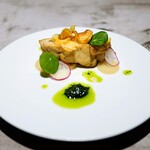 French Restaurant ensia - スズキのムニエル　バジルソース