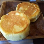 山小屋カフェ クラカケ - ふわシュワスフレパンケーキダブル　750円