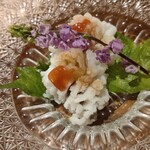 名古屋 栄 鮨 栄華 - 鱧湯引き梅肉添え