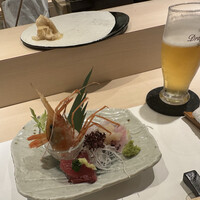 すし尽誠 - 刺し盛り エビ剥かなきゃだから上手い人なら良い