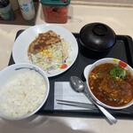 Matsuya - チキン盛合せ富士山豆腐の本格麻婆豆腐定食