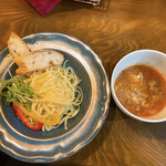 Trattoria Fiero - トマトソースのつけ麺パスタ