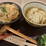 純愛うどん なでしこ - 希少豚のカツ丼セット（ご飯少なめ）
