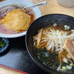 Ryuuka - ラーメンセット（醤油ラーメン＋天津飯）@¥750