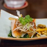 せろりや - 神経〆アカハタの広東蒸し タマゴタケ キタマゴタケ 空芯菜