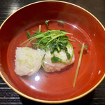 食堂こなん - 椀物 枝豆と鱧の真薯