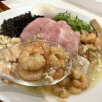 むかん - 特製エビラーメンのエビアヒージョ