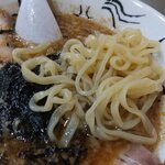 食堂 はせ川 - 麺がつけ汁に絡む