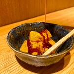 Black honey warabi mochi