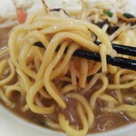 濃厚タンメン きむらや - 麺アップ