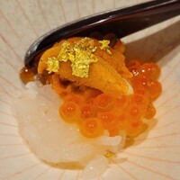 名古屋 栄 栞庵 鮨 やましろ - 白えび、雲丹、イクラのミニ丼