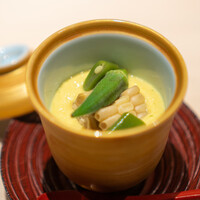 鮨一正 - とうもろこしの冷製茶碗蒸し