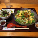 Menkoubou Oonishi - 冷やし坦々麺とミニそぼろ丼セット