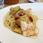 リトルネスト - 海老とズッキーニ ドライトマトのペペロンチーノ