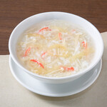 Shark fin soup with crab and egg white