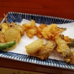 瀬戸寿司 - おこぜの唐揚げ ＆ 松茸の天ぷら