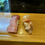 竹寿司 - 中とろ　赤貝