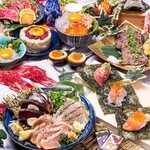 [私人房間最多可容納50人的宴會♪] 最受歡迎的是【宴會套餐】著名的稻草烤架和握把壽司等一共8道菜