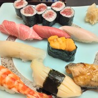 江戸前鮨 なか田 - 待ちきれず、いくらを食べた後にパチリ。