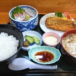 食事処日の出 - アジフライ定食 ¥1250 