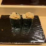 すし匠 - あん肝と奈良漬けの巻物(秋田)