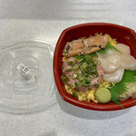 福岡 丼丸 - 三点盛（ホタテ・炙りとろサーモン・ネギトロ）