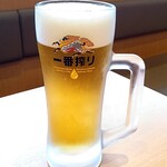 日高屋 - 【 生ビール 】　３４０円