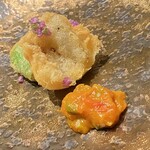 TOSAGE - アミューズ 熊本県天草の鱧 セモリナ粉フリット