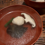 酒盃 - 比内地鶏の鶏卵スープ