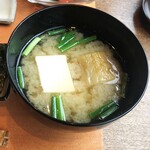 妙見石原荘 食菜石蔵 - 朝作りのお豆腐の味噌汁