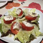 ワインバー テラ - モッツァレラとトマトのサラダ
