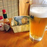 Mikawaya saketen - 「生ビール」350円也。