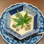 くずし 之助 - 遠州森町甘々娘のもろこし豆腐 玉蜀黍のすり流し 潤菜