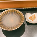 鮨みなと - ホタテ汁(揚げホタテ)