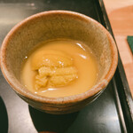鮨みなと - ウニの茶碗蒸し